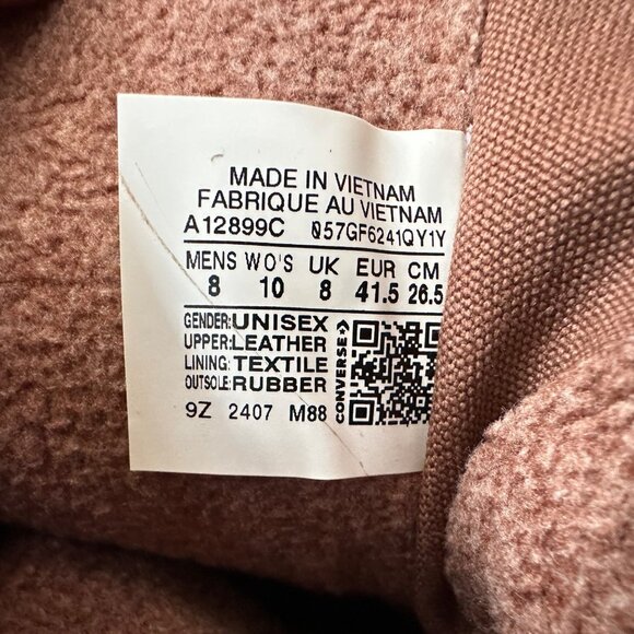 Chuck Taylor All Star Lugged 2.0 CC X-Hi Waterproof Boots Brown 10 Women A12899C - Picture 10 of 10